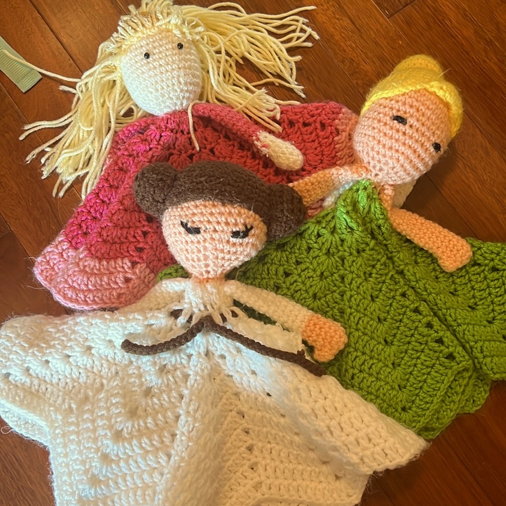 Disney crocheted dolls